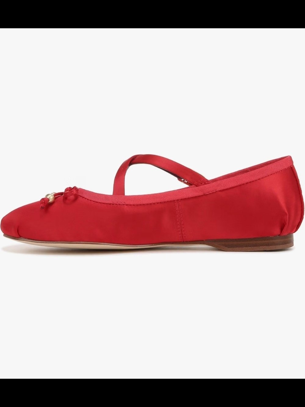 Circus by Sam Edelman Red Satin Mary Jane Flat with Bow